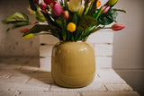 Luxury artificial Tulip arrangement styled in a sleek vase perfect for home styling or to gift.
